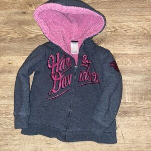 Girls Harley Davidson Sherpa lined jacket (very warm)